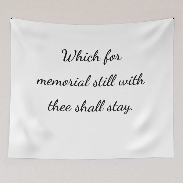 Item preview, “Which for memorial still with thee shall stay.” - handwriting black designed and sold by ariksworld.