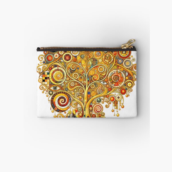 Aperçu de l'œuvre Arbre de Vie Doré – Art en spirale de mosaïque ornée créée et vendue par ChicClicker.