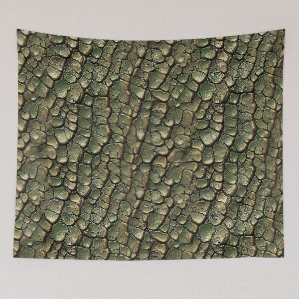 Item preview, Crocodile Skin Pattern Green and Bronze Reptile Scale Texture designed and sold by Nine Lives Studio.