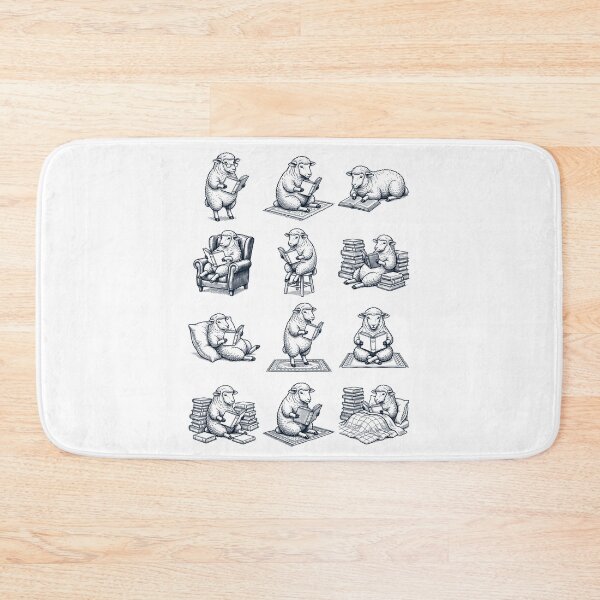 Item preview, Vintage Sheep Book Reader Reading Animal Lover designed and sold by dian-rody-crest.