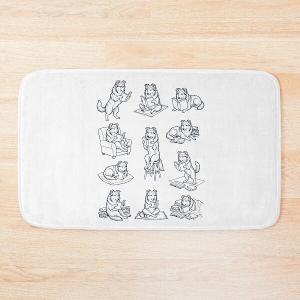 Item preview, Vintage Shetland Sheepdog Book Reader Reading Dog Lover designed and sold by dian-rody-crest.