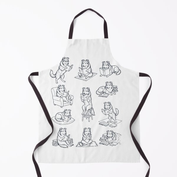 Item preview, Vintage Shetland Sheepdog Book Reader Reading Dog Lover designed and sold by dian-rody-crest.
