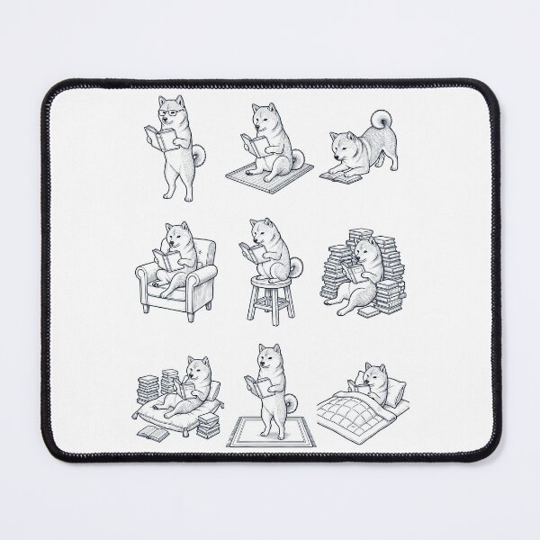 Item preview, Vintage Shiba Inu Book Reader Reading Dog Lover designed and sold by dian-rody-crest.