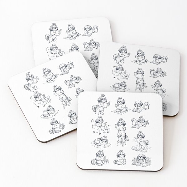 Item preview, Vintage Shih Tzu Book Reader Reading Dog Lover designed and sold by dian-rody-crest.
