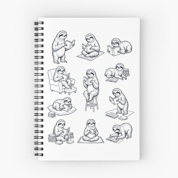 Item preview, Vintage Sloth Book Reader Reading Animal Lover designed and sold by dian-rody-crest.