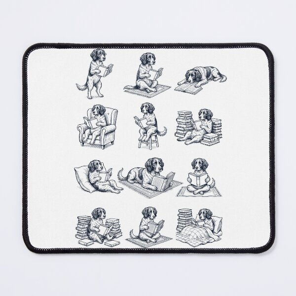 Item preview, Vintage Small Munsterlander Pointer Book Reader Reading Dog Lover designed and sold by dian-rody-crest.