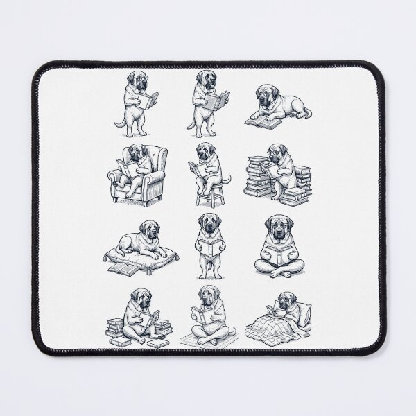 Item preview, Vintage Spanish Mastiff Book Reader Reading Dog Lover designed and sold by dian-rody-crest.
