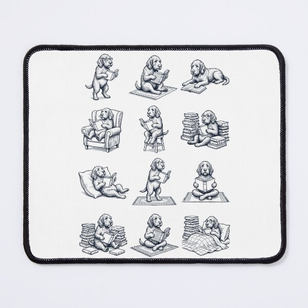 Item preview, Vintage Spinone Italiano Book Reader Reading Dog Lover designed and sold by dian-rody-crest.