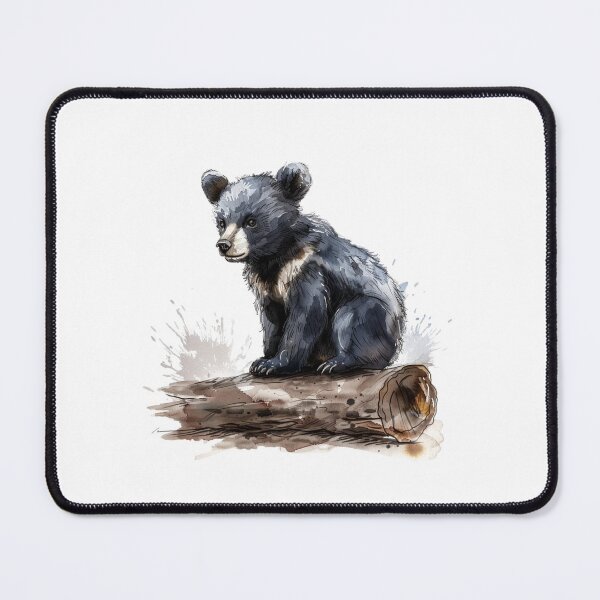 Item preview, Bear Cub | Cute Woodland Animal Watercolor Art designed and sold by Mandayartstudio.