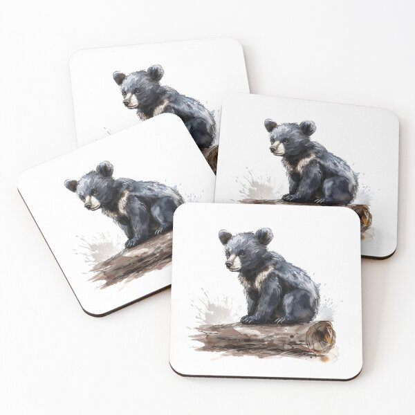 Item preview, Bear Cub | Cute Woodland Animal Watercolor Art designed and sold by Mandayartstudio.