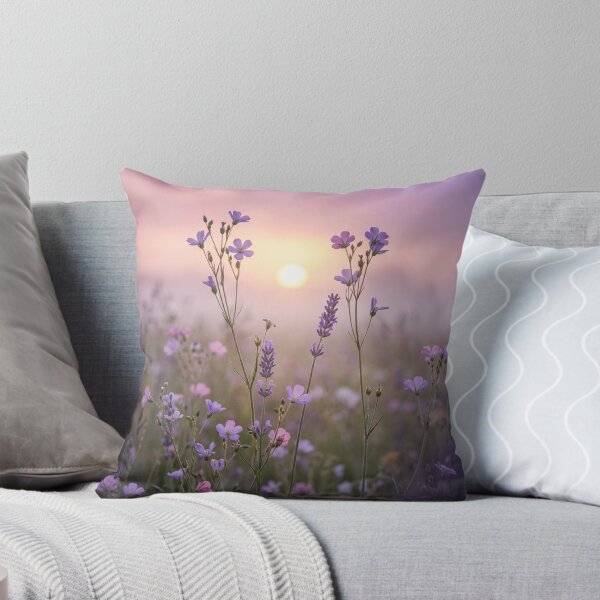 Item preview, Sunset Lavender Field Wildflower Sunset Sky Floral Graphic designed and sold by PACS0011.