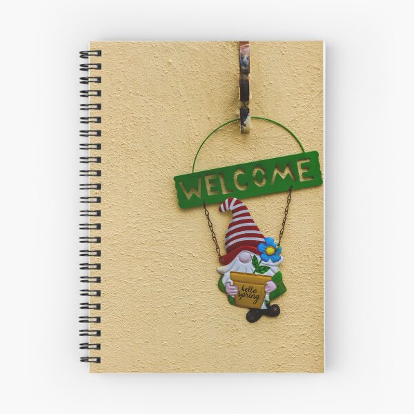 Item preview, Welcome Gnome Spring Sign Hanging On Textured Yellow Wall Home Decor Greeting Ornament designed and sold by Nmallia.
