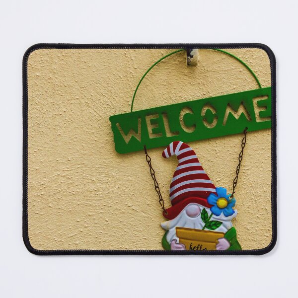 Item preview, Welcome Gnome Spring Sign Hanging On Textured Yellow Wall Home Decor Greeting Ornament designed and sold by Nmallia.