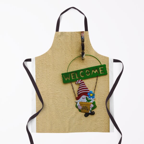 Item preview, Welcome Gnome Spring Sign Hanging On Textured Yellow Wall Home Decor Greeting Ornament designed and sold by Nmallia.