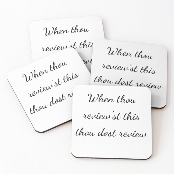 Item preview, “When thou review'st this thou dost review” - handwriting black designed and sold by ariksworld.