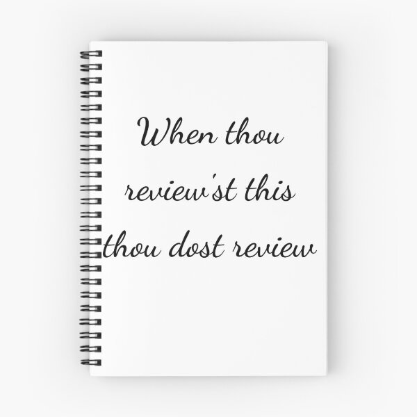 Item preview, “When thou review'st this thou dost review” - handwriting black designed and sold by ariksworld.