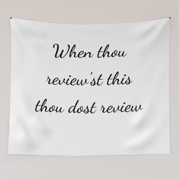 Item preview, “When thou review'st this thou dost review” - handwriting black designed and sold by ariksworld.