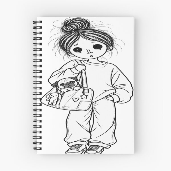 Item preview, Cute Girl With Pug designed and sold by Teem97.