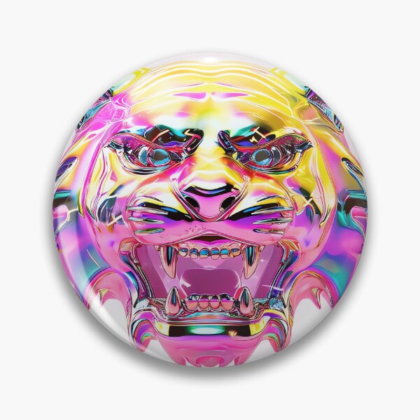 Artikelvorschau, Chrome Cyber Tiger entworfen und verkauft von ONYX Pixee.