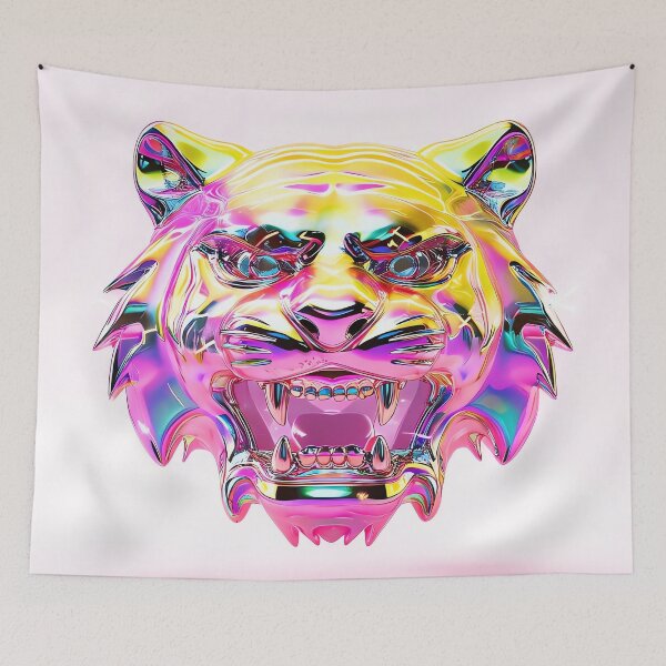 Item preview, Chrome Cyber Tiger designed and sold by ONYX Pixee.