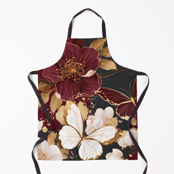 Item preview, Burgundy Butterflies and Blossoms with Gold Accents designed and sold by haleymaree.