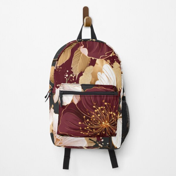 Item preview, Burgundy Butterflies and Blossoms with Gold Accents designed and sold by haleymaree.