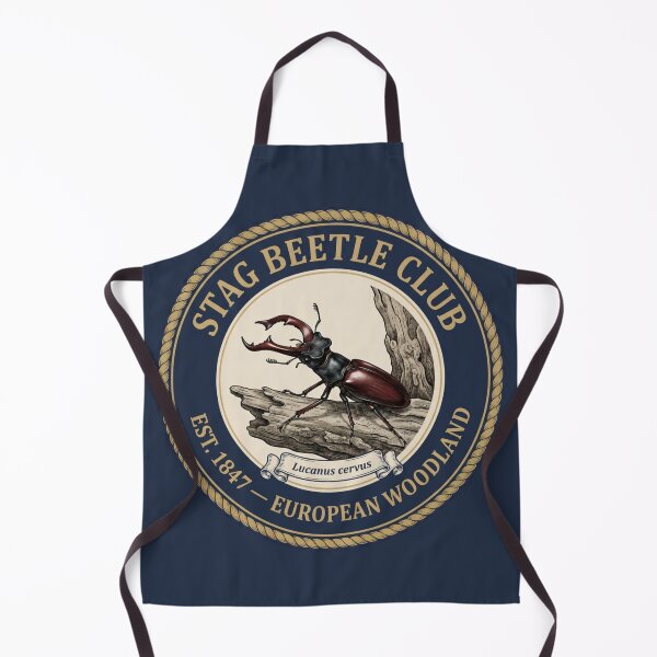 Item preview, Stag Beetle Club Vintage Badge Woodland Insect designed and sold by CalmCapy Co.