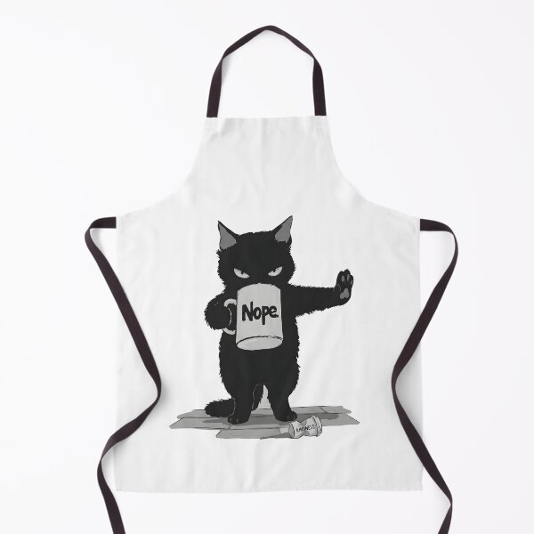 Item preview, Black Cat Coffee Nope Sarcasm Goth Humor Gift designed and sold by OH-MY-GOTH.