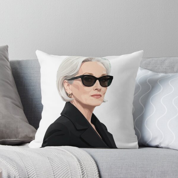 Item preview,  Elegant Woman With White Hair And Sunglasses In Black Blazer designed and sold by Surviving Monday Club.