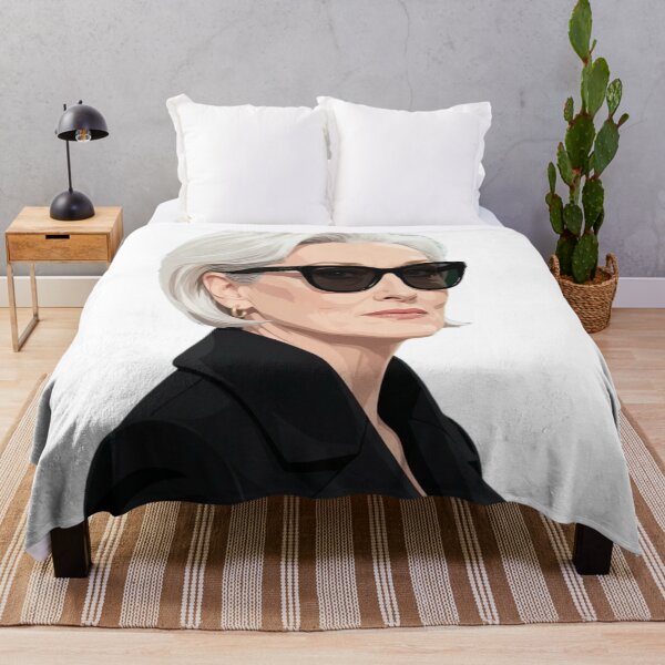 Item preview, Elegant Woman With White Hair And Sunglasses In Black Blazer designed and sold by Surviving Monday Club.