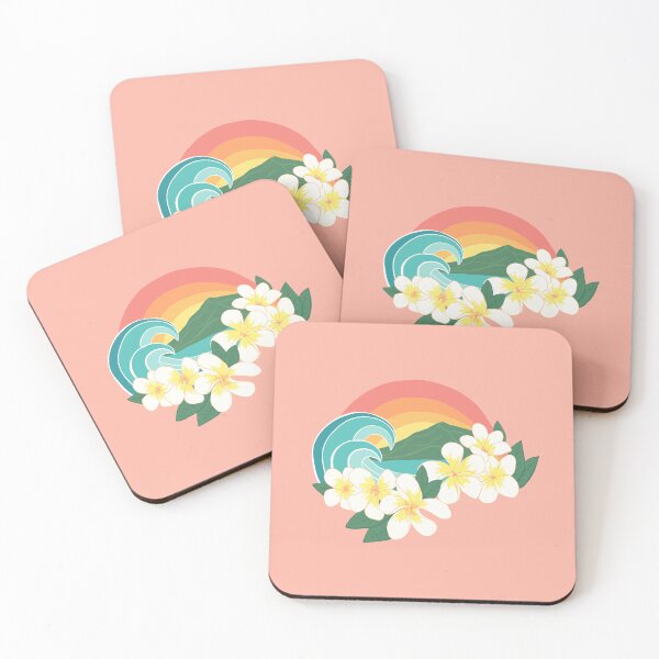 Item preview, Retro Plumeria Wave designed and sold by JulesGoyco.