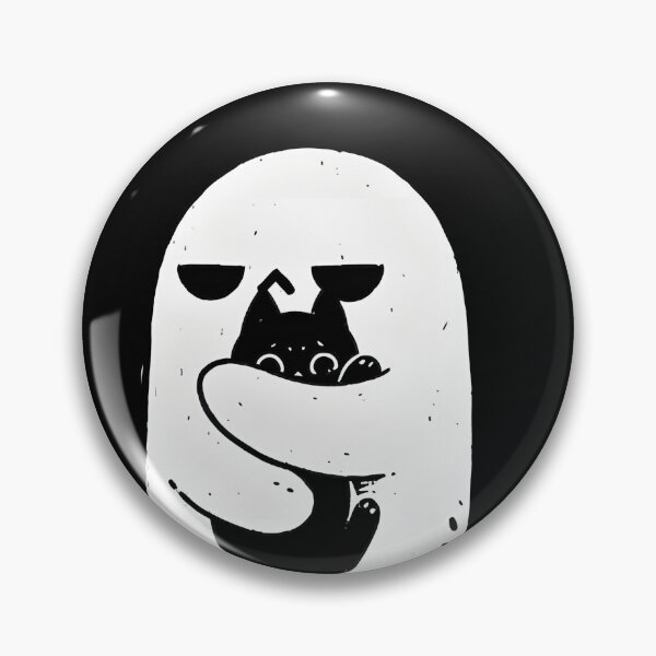 Item preview, Cute little ghost hugs black cat designed and sold by OH-MY-GOTH.