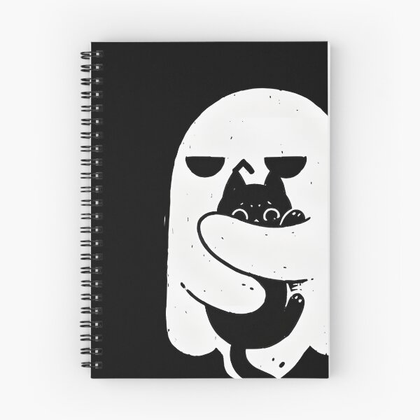 Item preview, Cute little ghost hugs black cat designed and sold by OH-MY-GOTH.