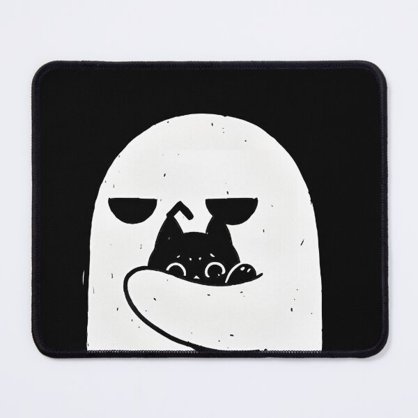 Item preview, Cute little ghost hugs black cat designed and sold by OH-MY-GOTH.
