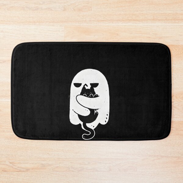 Item preview, Cute little ghost hugs black cat designed and sold by OH-MY-GOTH.