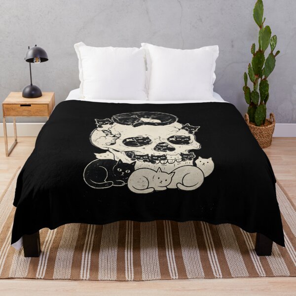 Item preview, Skull full of black cats Gothic Dark Art motif designed and sold by OH-MY-GOTH.
