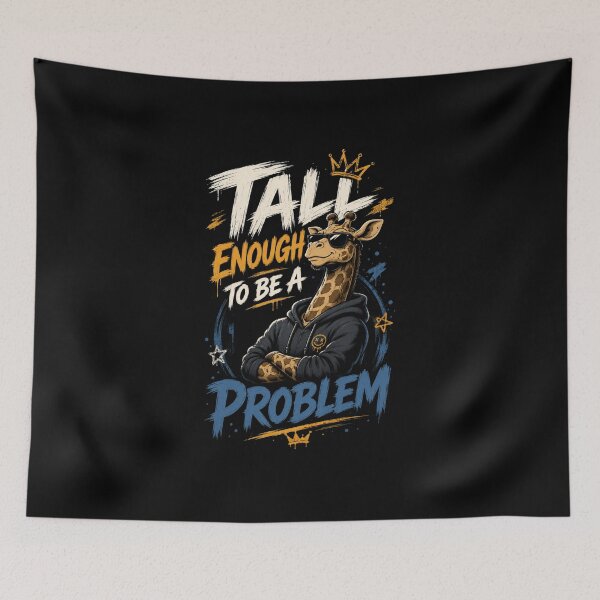 Item preview, Tall Enough to Be A Problem Giraffe T-Shirt – Funny Tall Person Graphic Tee designed and sold by Artimax-Studio.
