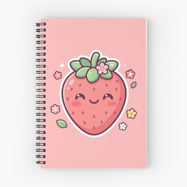 Item preview, Kawaii Strawberry Character Sticker Art designed and sold by Tinydoodlenest .