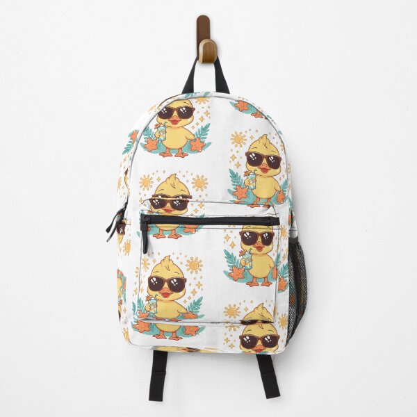 Item preview, Cute Summer Duck Sticker | Kawaii Yellow Duck with Sunglasses & Tropical Drink | Funny Summer Duck | Beach Vacation Gift designed and sold by dreamz-world.