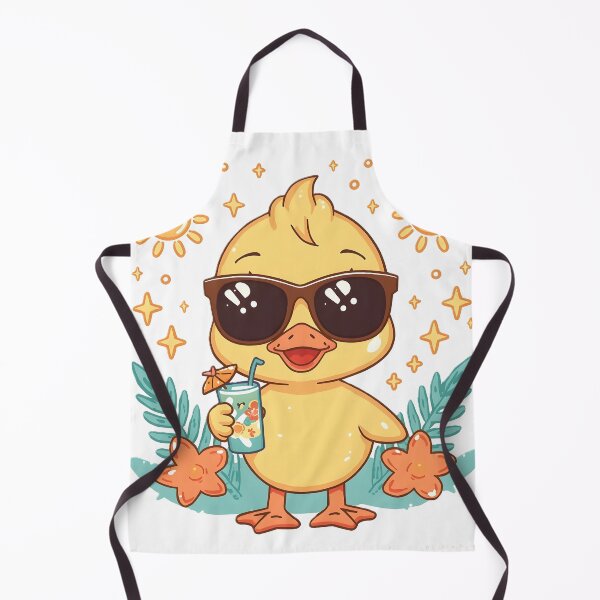 Item preview, Cute Summer Duck Sticker | Kawaii Yellow Duck with Sunglasses & Tropical Drink | Funny Summer Duck | Beach Vacation Gift designed and sold by dreamz-world.