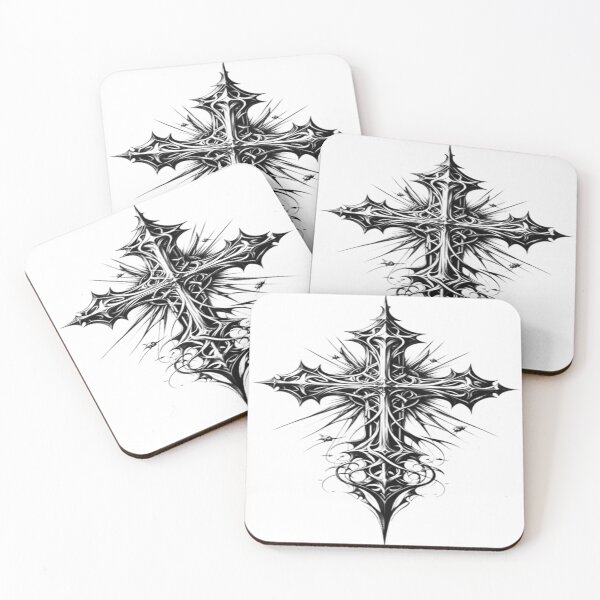 Item preview, Gothic Spike Cross Black Tattoo.✝️ designed and sold by BaddieNz.