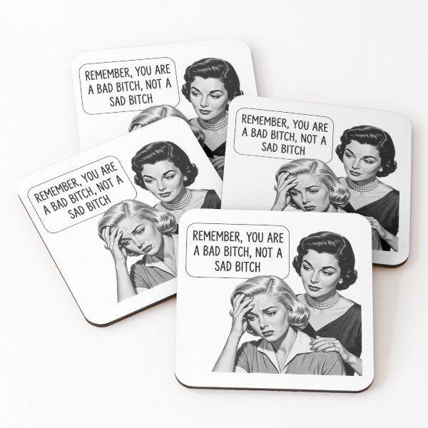 Item preview, Remember You Are A Bad Bitch Not A Sad Bitch Retro Women Friendship Meme designed and sold by raedattia.