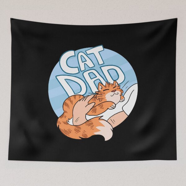 Item preview, Cat Dad Affectionate Orange Cat Petting Design designed and sold by OlyvieArt.