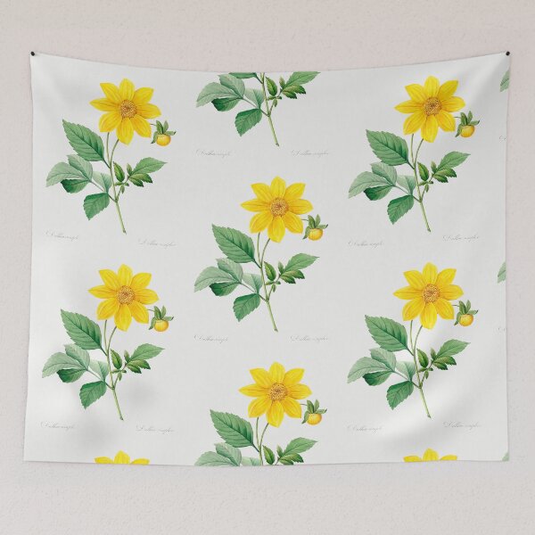 Item preview, Dahlia Flower Flowers Vintage Botanical Illustration designed and sold by TheRetroArtRoom.