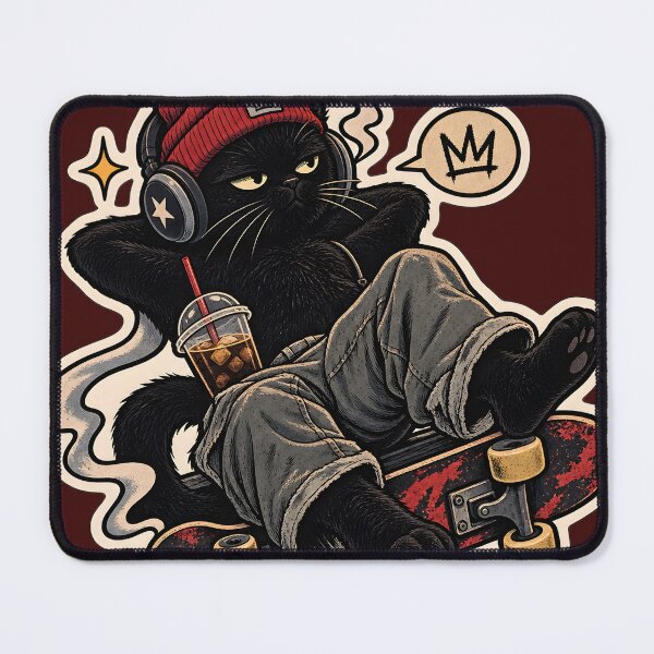 Item preview, Chill Black Cat Skater designed and sold by Peac7e.