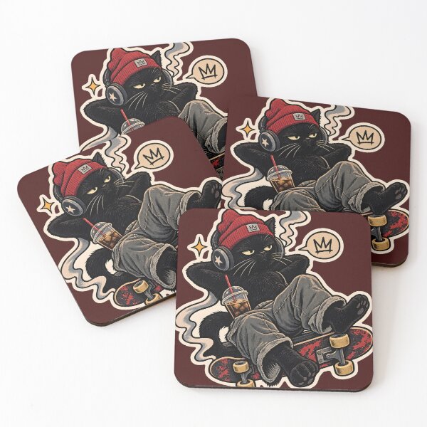 Item preview, Chill Black Cat Skater designed and sold by Peac7e.