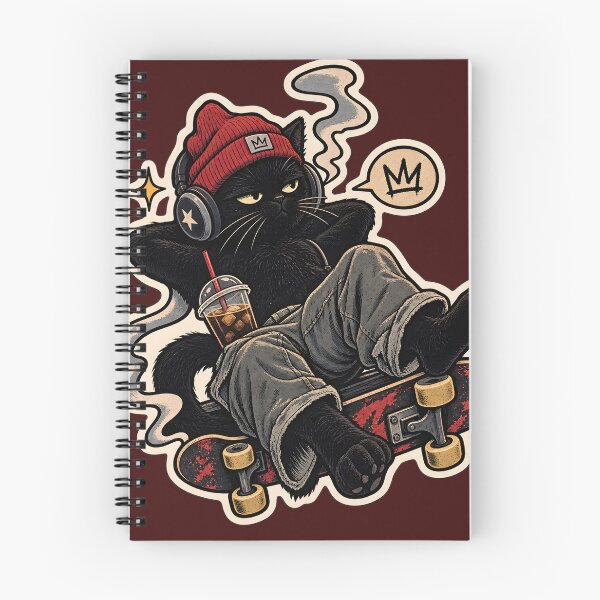 Item preview, Chill Black Cat Skater designed and sold by Peac7e.