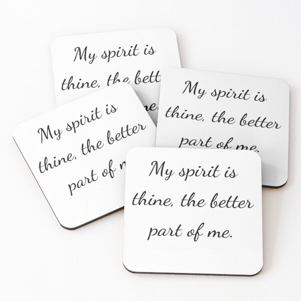Item preview, “My spirit is thine, the better part of me.” - handwriting black designed and sold by ariksworld.