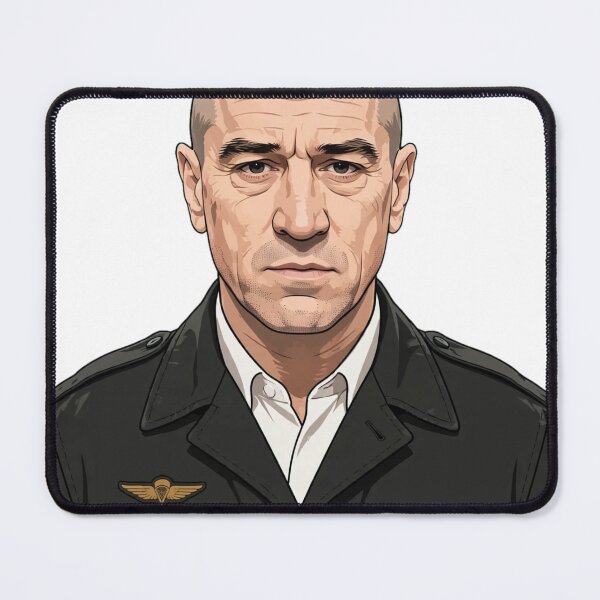 Item preview, Man With Mohawk Hairstyle In Military Jacket Portrait designed and sold by Surviving Monday Club.