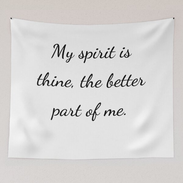 Item preview, “My spirit is thine, the better part of me.” - handwriting black designed and sold by ariksworld.